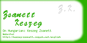 zsanett keszeg business card